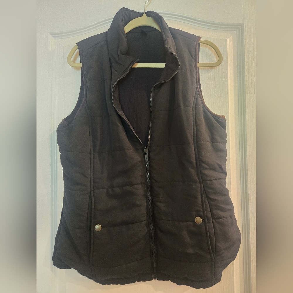 Men's Black Quilted Vest